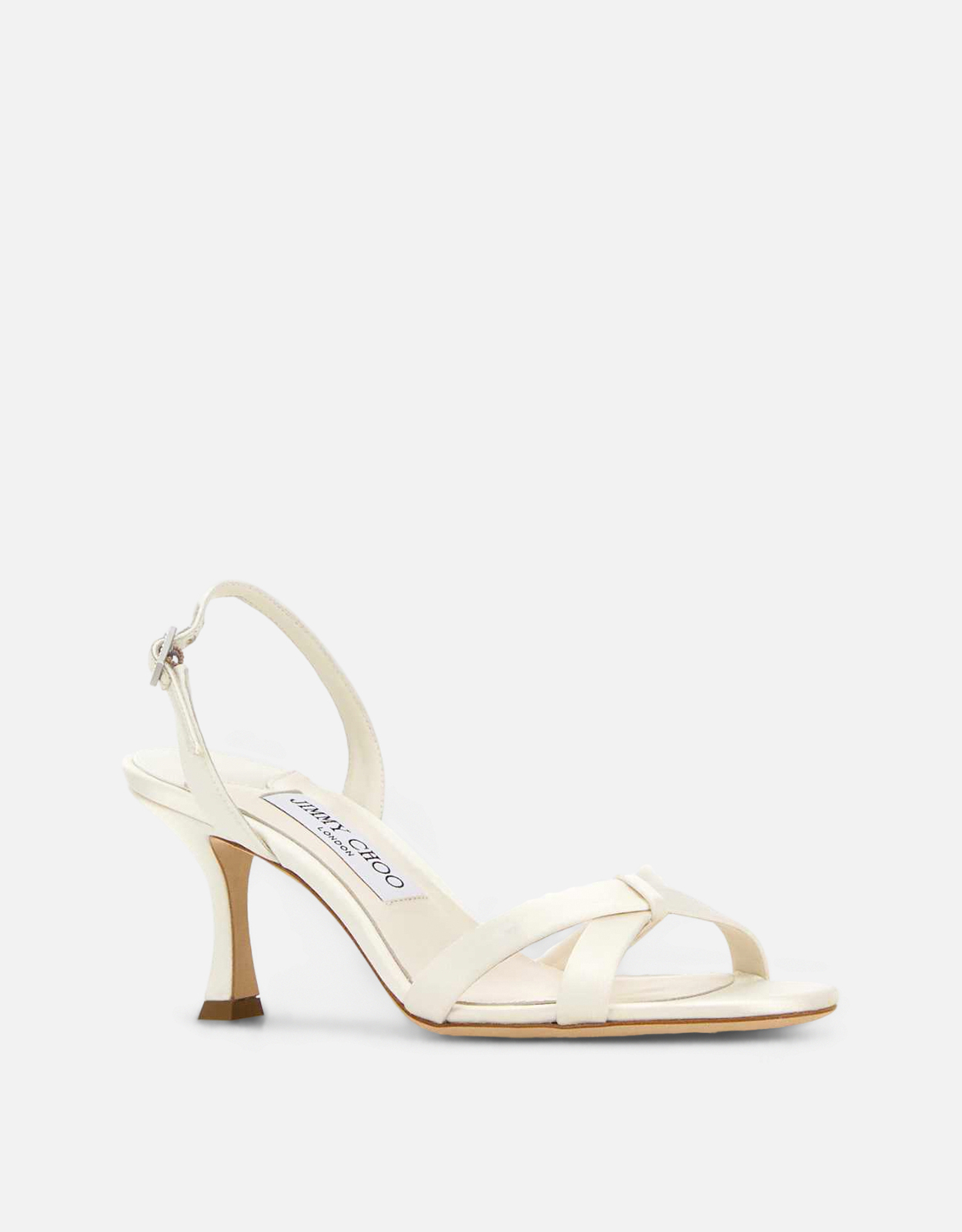 JIMMY CHOO アイボリーサテンElsy 70サンダル () IFCHIC.COM