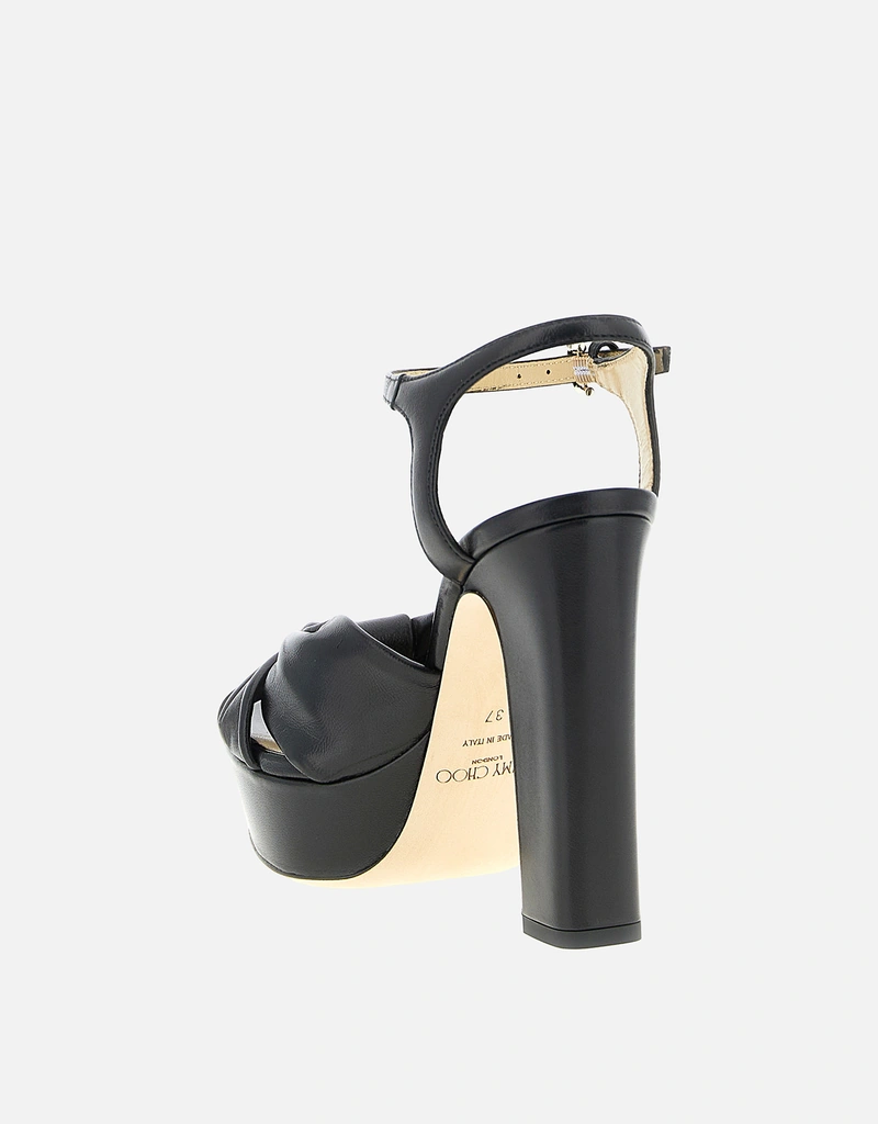 Jimmy choo プラットフォームサンダル37 JIMMY CHOO Heloise ナッパレザープラットフォームサンダル () IFCHIC.COM