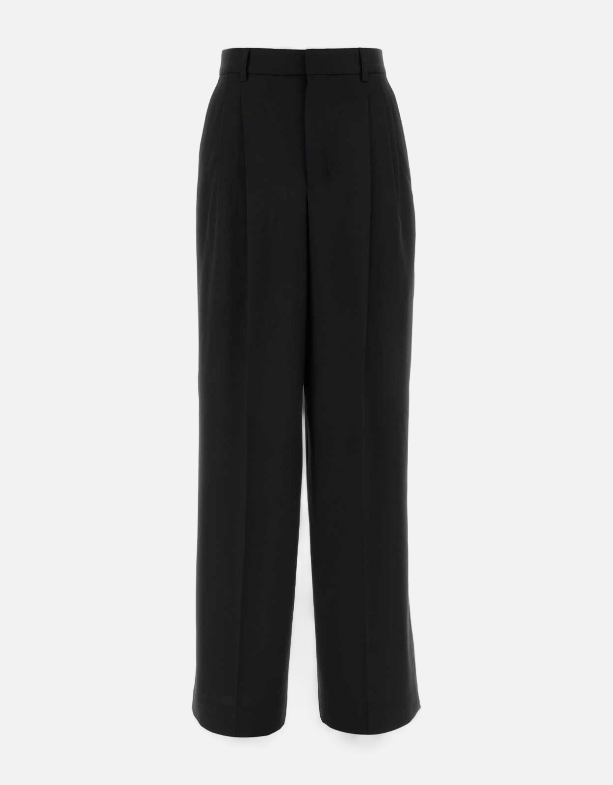 AMI Paris ブラックニューウールハイウエストワイドパンツ (すべての