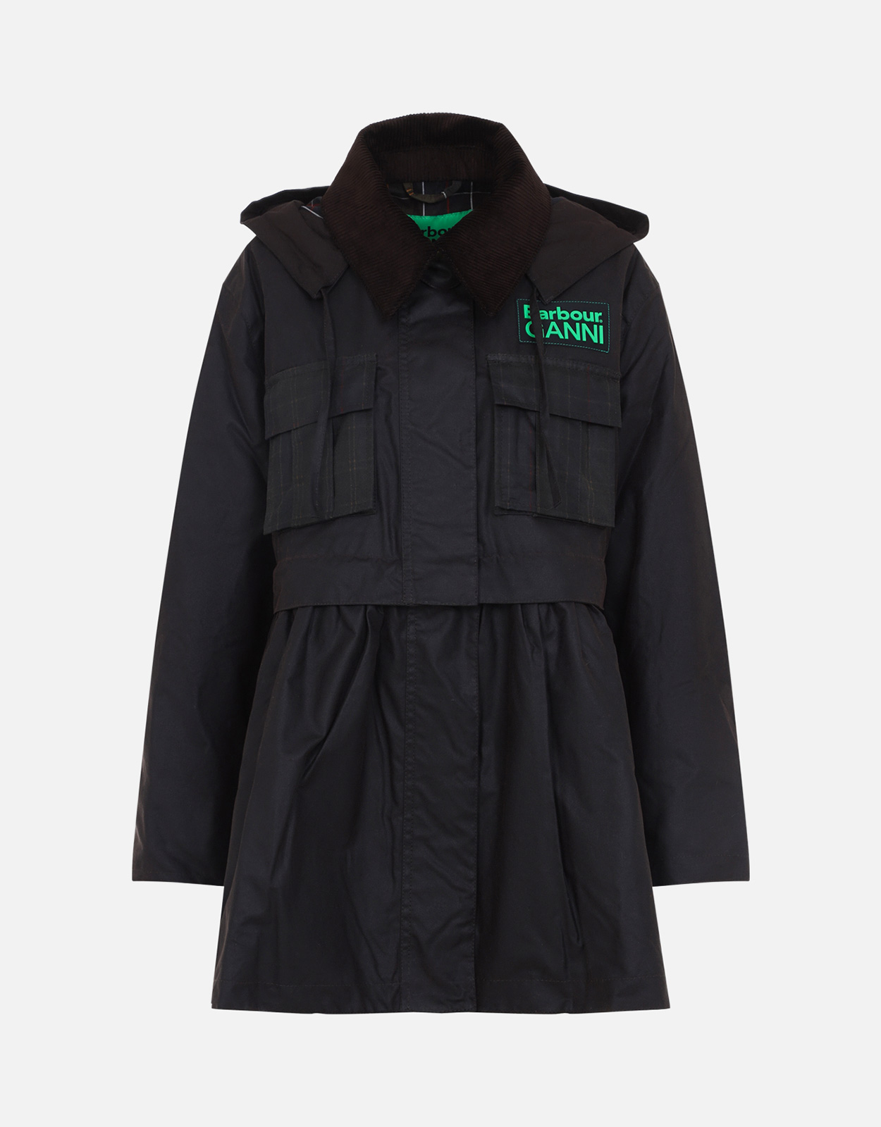Barbour Barbour x Ganni ペプラムコットンワックスジャケット (すべて