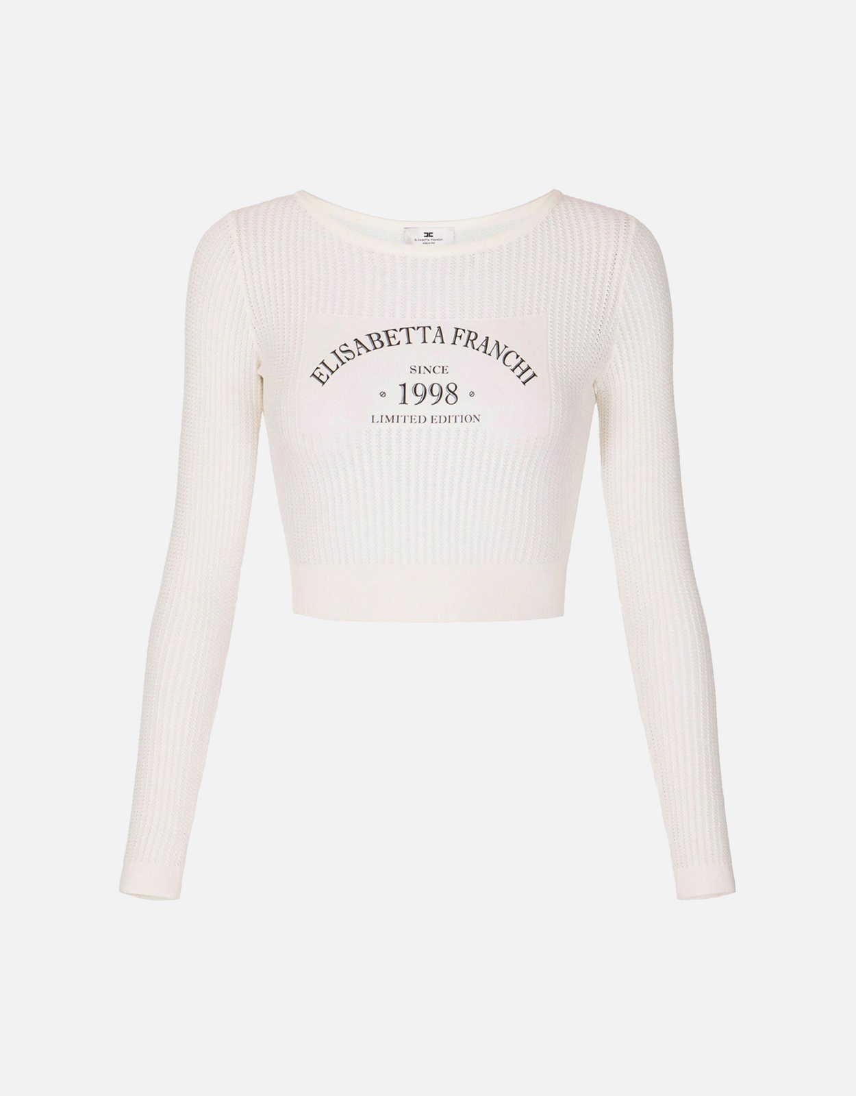 Elisabetta Franchi プリントロゴニットトップ (すべての新品) IFCHIC.COM