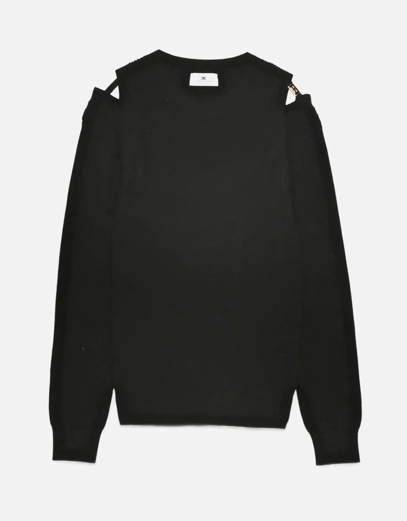 Elisabetta Franchi Knit Sweatshirt With Cut-Outs (All New In
