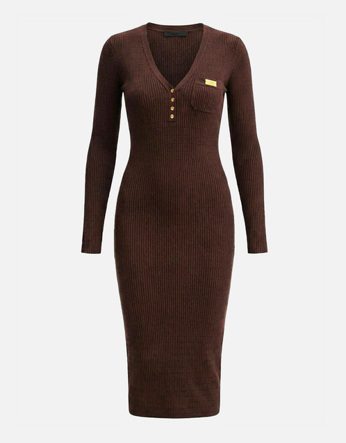 Elisabetta Franchi Micro-Braided Knit Slim Fit Dress (All New In