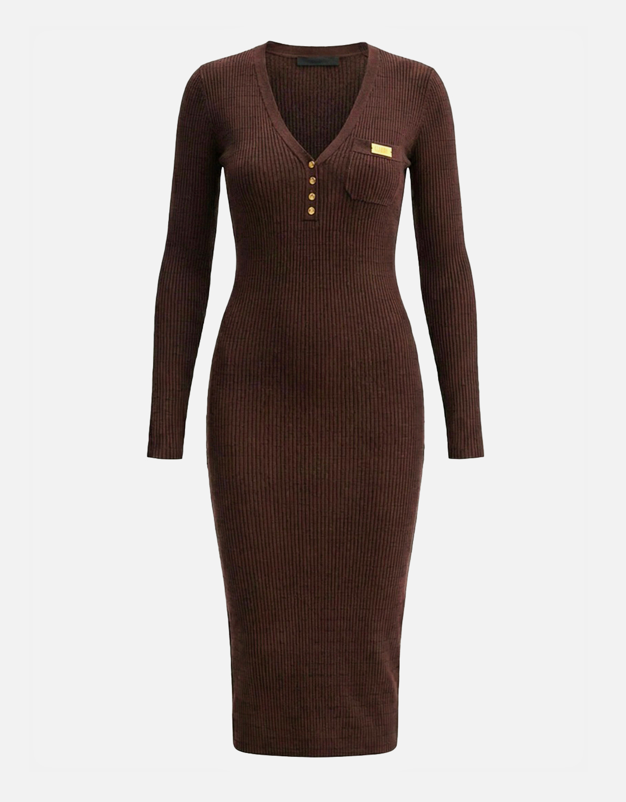 Elisabetta Franchi Micro-Braided Knit Slim Fit Dress (All New In