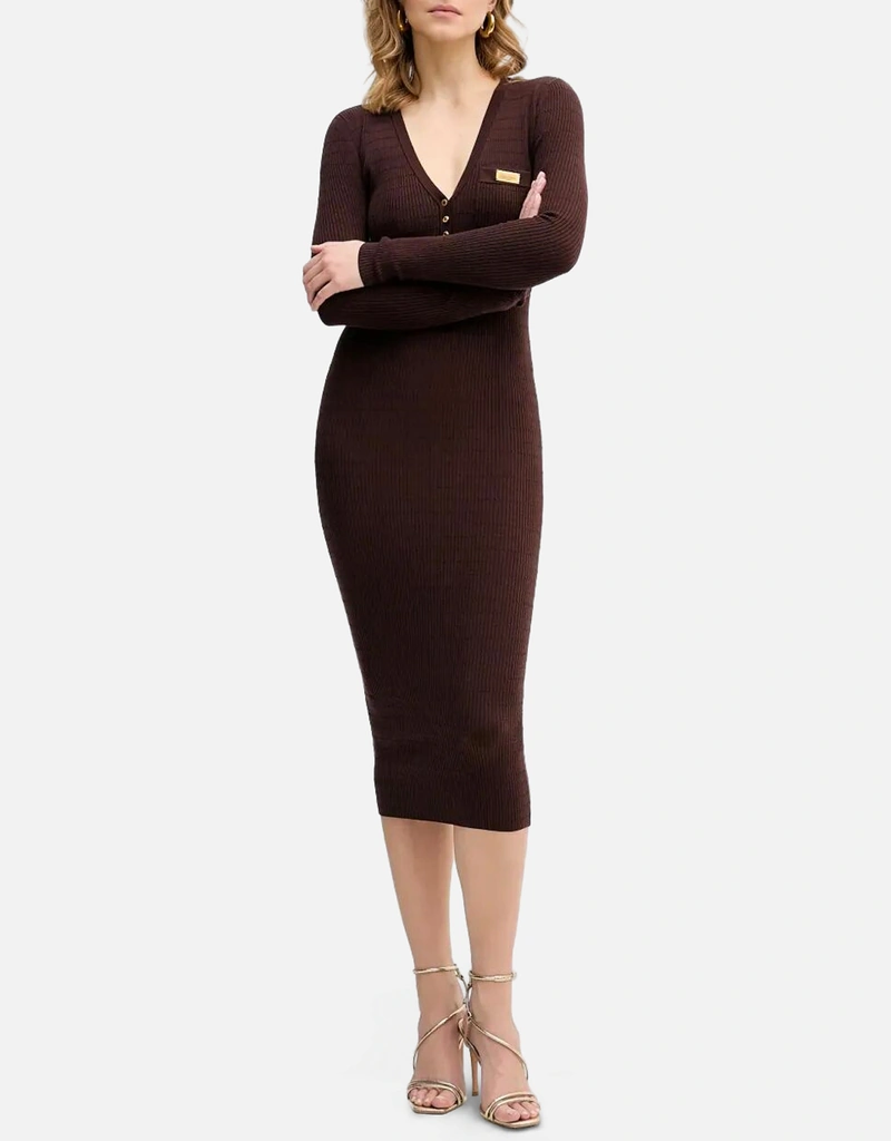 Elisabetta Franchi マイクロブレードニットスリムフィットドレス