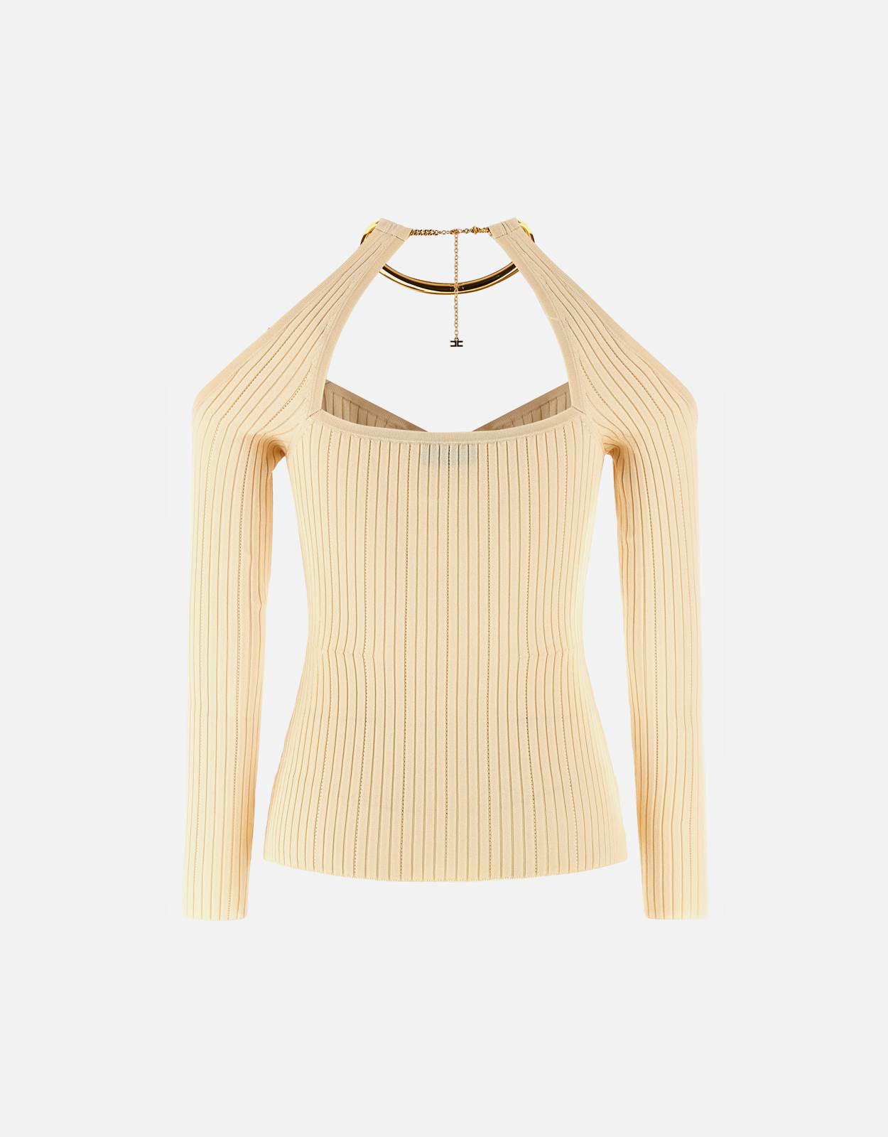 Elisabetta Franchi Knit Top with Jewel Detail (All New In) IFCHIC.COM