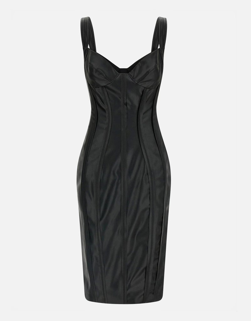 Elisabetta Franchi ナッパ効果生地ビスチェドレス (すべての新品