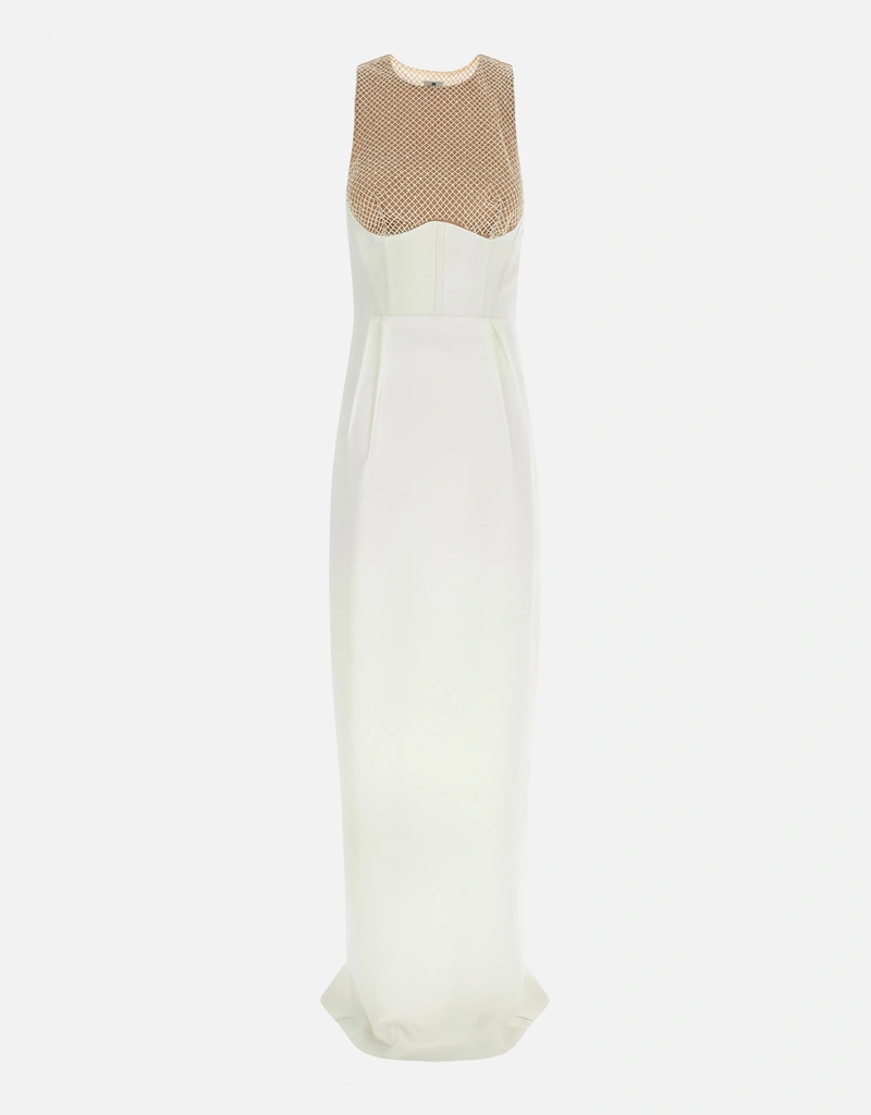 Elisabetta Franchi レッドカーペット 軽量クレープ 細身ドレス