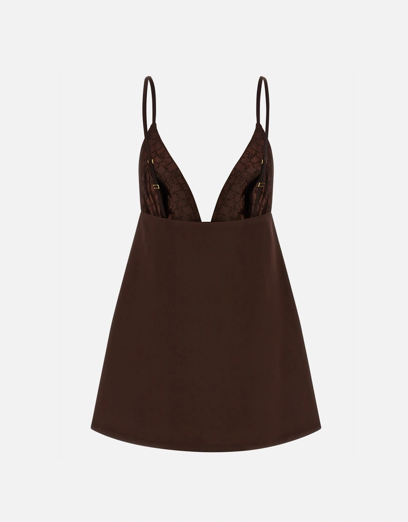 Elisabetta Franchi ダッチェスサテンミニドレス (すべての新品