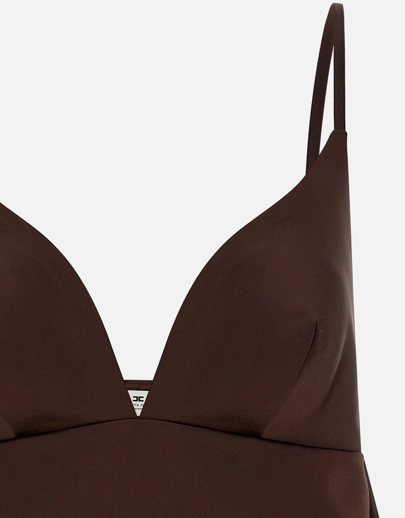 Elisabetta Franchi ダッチェスサテンミニドレス (すべての新品
