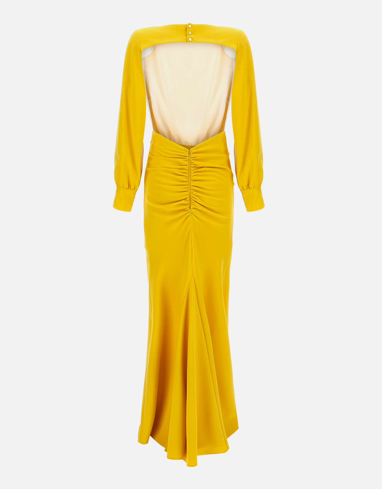 Elisabetta Franchi レッドカーペット 軽量クレープ 細身 ロングドレス
