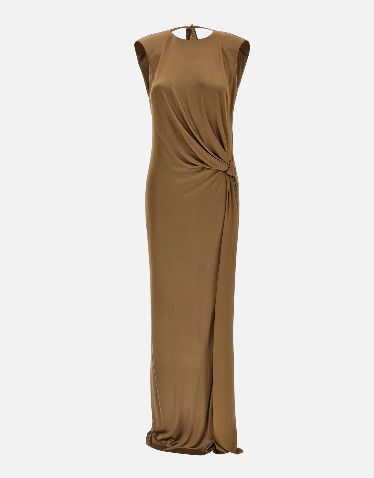 ELISABETTA FRANCHI ロゴモチーフ レッドカーペットドレス Elisabetta Franchi レッドカーペット シャイニー ビスコース