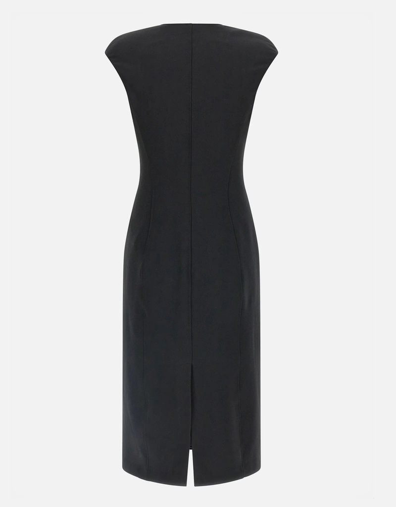 Elisabetta Franchi ダブルレイヤーストレッチクレープ ハート形ネック