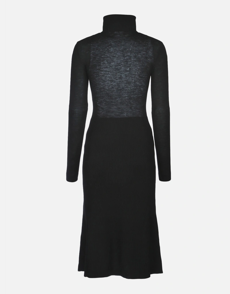 Elisabetta Franchi Wool Blend Turtleneck Slim Fit Midi Dress (All New In) IFCHIC.COM Elisabetta Franchi Wool Blend Turtleneck Slim Fit Midi Dress (All New In) IFCHIC.COM
