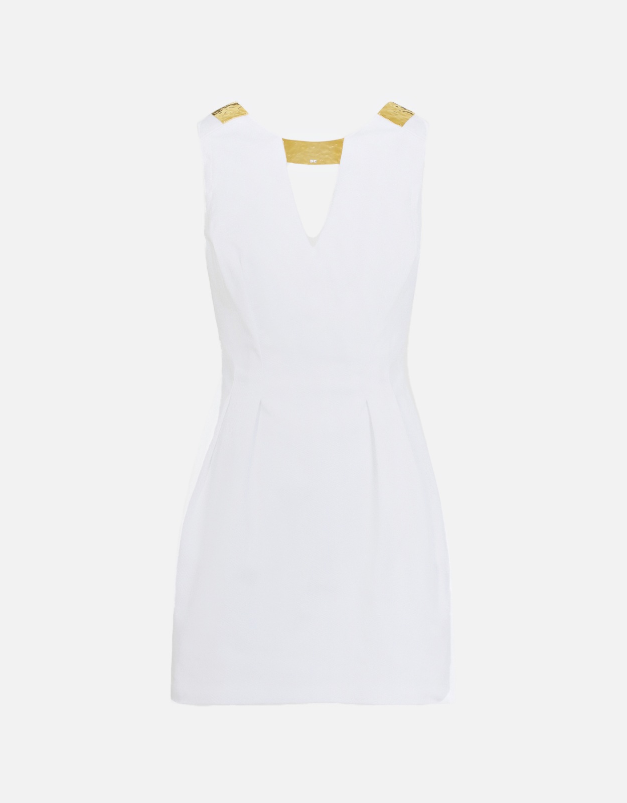 Elisabetta Franchi 綿ギャバジン生地のジュエルディテールミニドレス