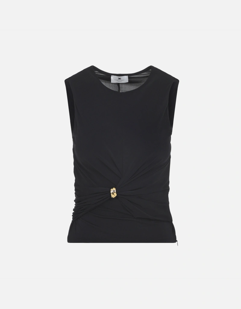Elisabetta Franchi ジュエルディテール付きジャージートップス