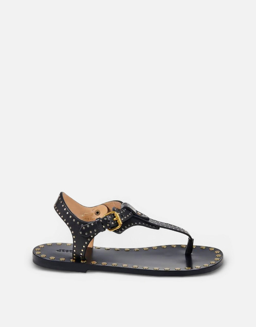 Isabel Marant スタッズ付きフラットカーフレザーサンダル (すべての Isabel Marant スタッズ付きフラットカーフレザーサンダル (すべての