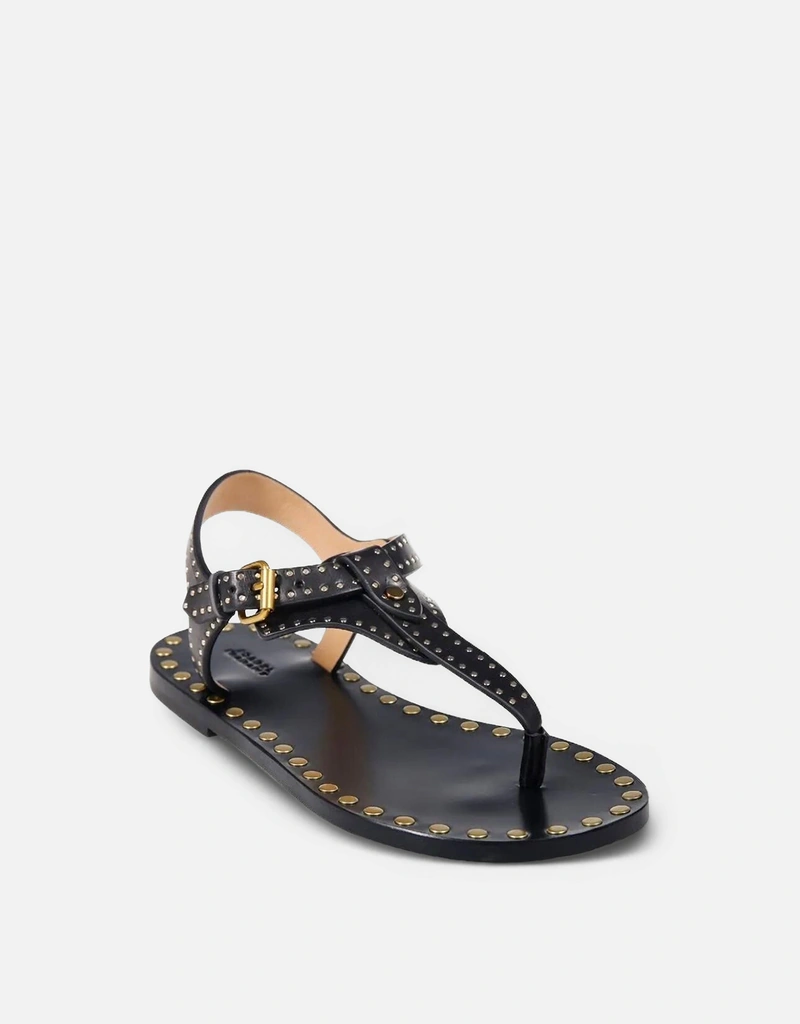 Isabel Marant スタッズ付きフラットカーフレザーサンダル (すべての