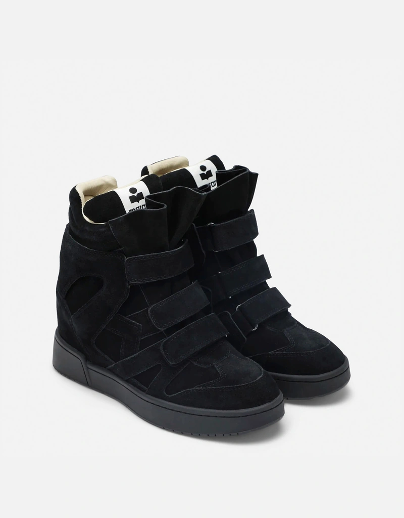Isabel Marant ハイカットスエードカーフレザーウェッジスニーカー
