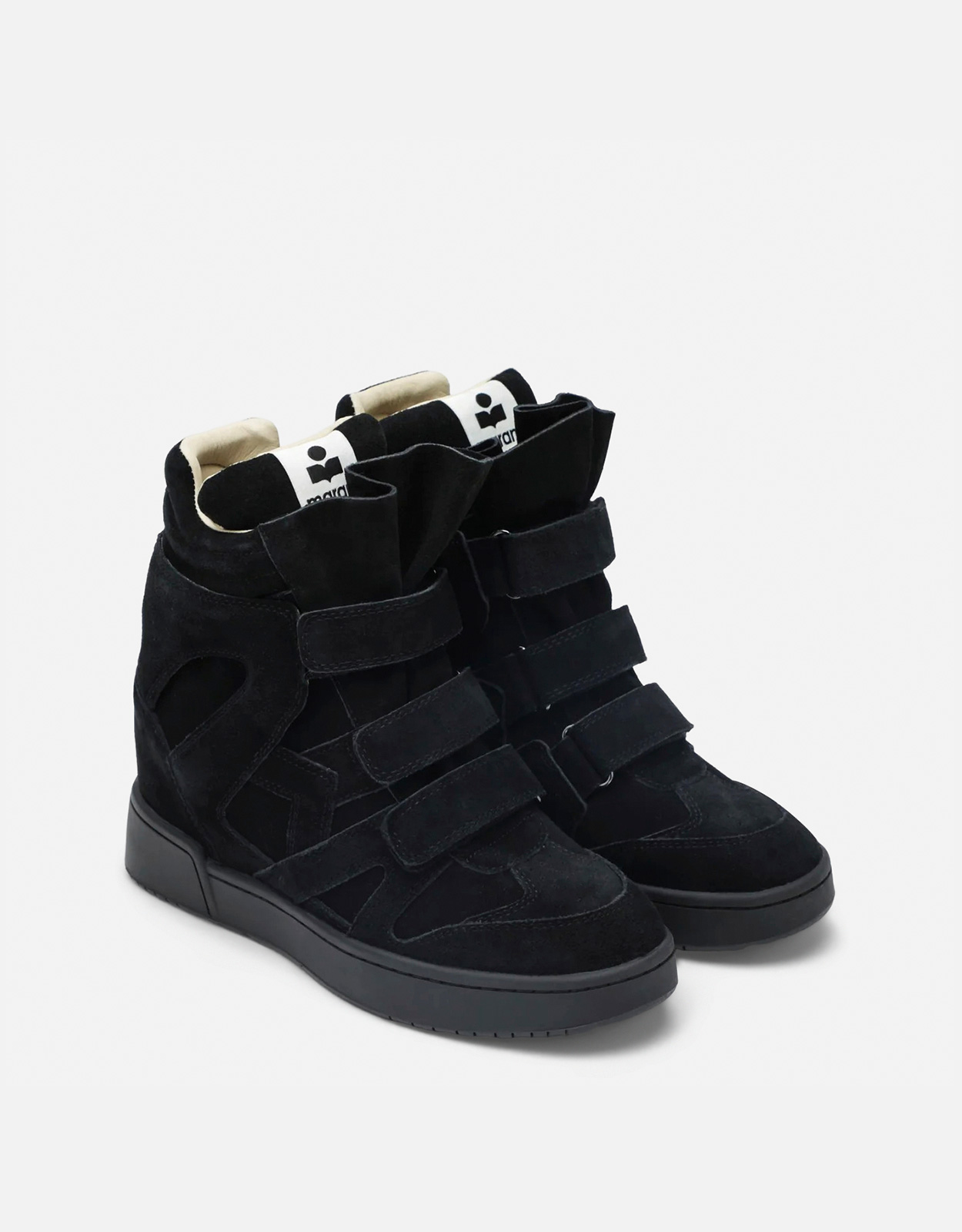 Isabel Marantハイカットシューズ Isabel Marant ハイカットスエードカーフレザーウェッジスニーカー