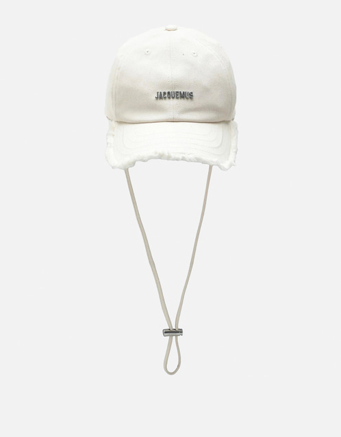 Jacquemus メンズコットン白キャップ (帽子) IFCHIC.COM