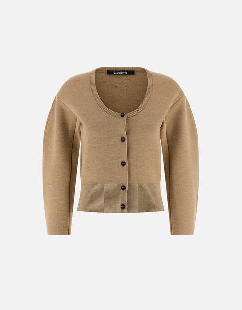 ゆ。様用 Jacquemus ブラウン リブ編み カーディガン Jacquemus カーディガン | ニットウェア 新作・セール | IFCHIC