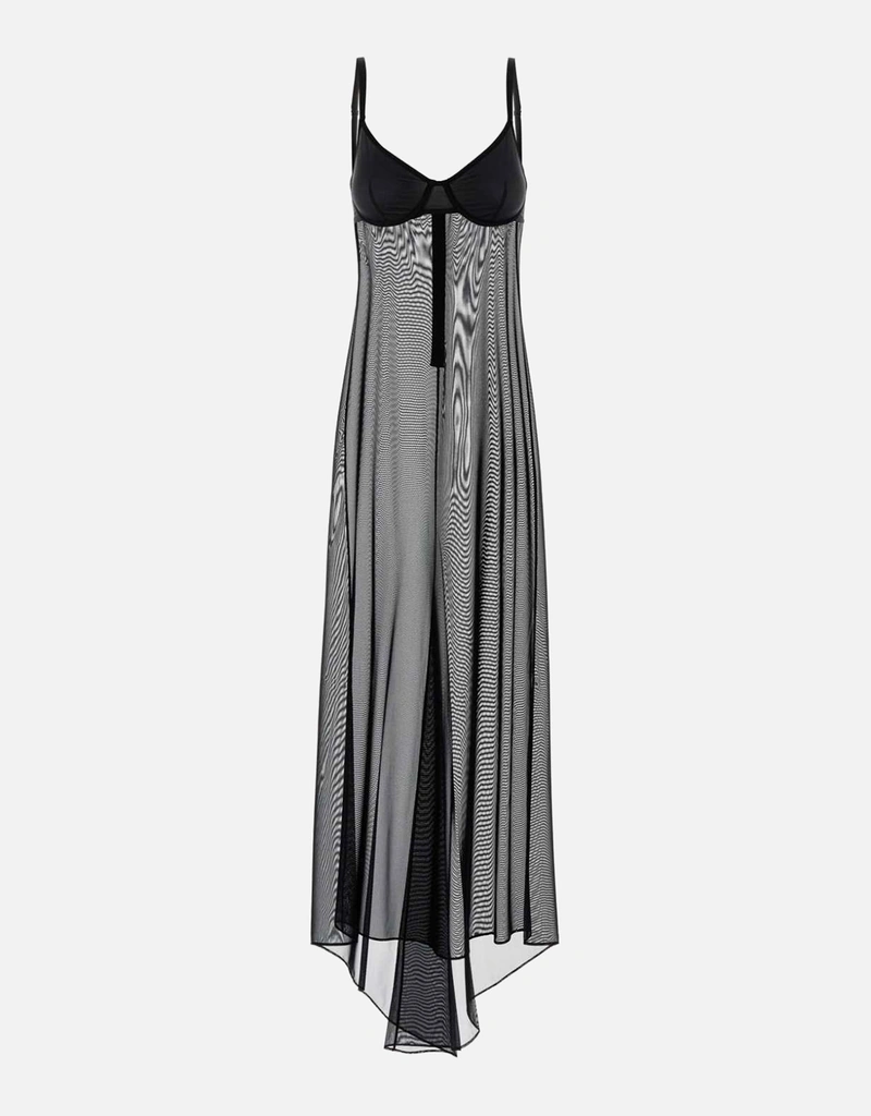 Balenciaga Stretch Tulle Dress - Black