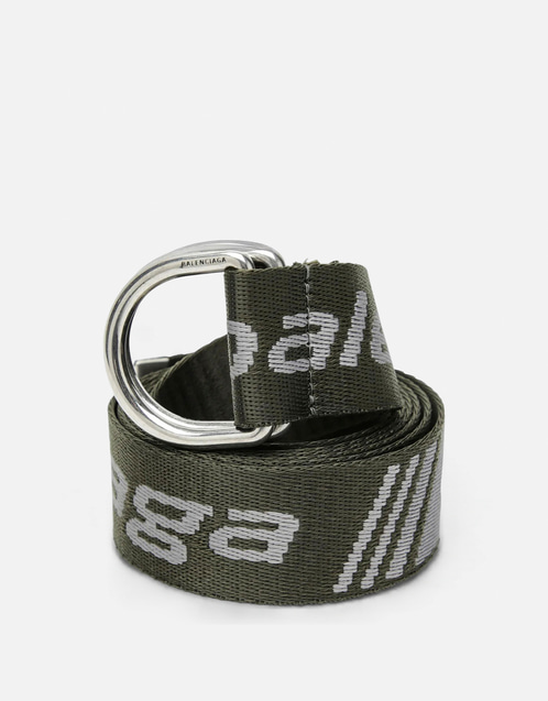 【美品】BALENCIAGA Ｄリング ロゴ ベルト 青/緑 Balenciaga メンズ ナイロン Dリング ベルト (ベルト) IFCHIC.COM