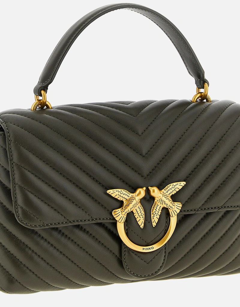 Pinko Medium Handbag Nappa Leather Chevron Love Bag Puff () IFCHIC.COM