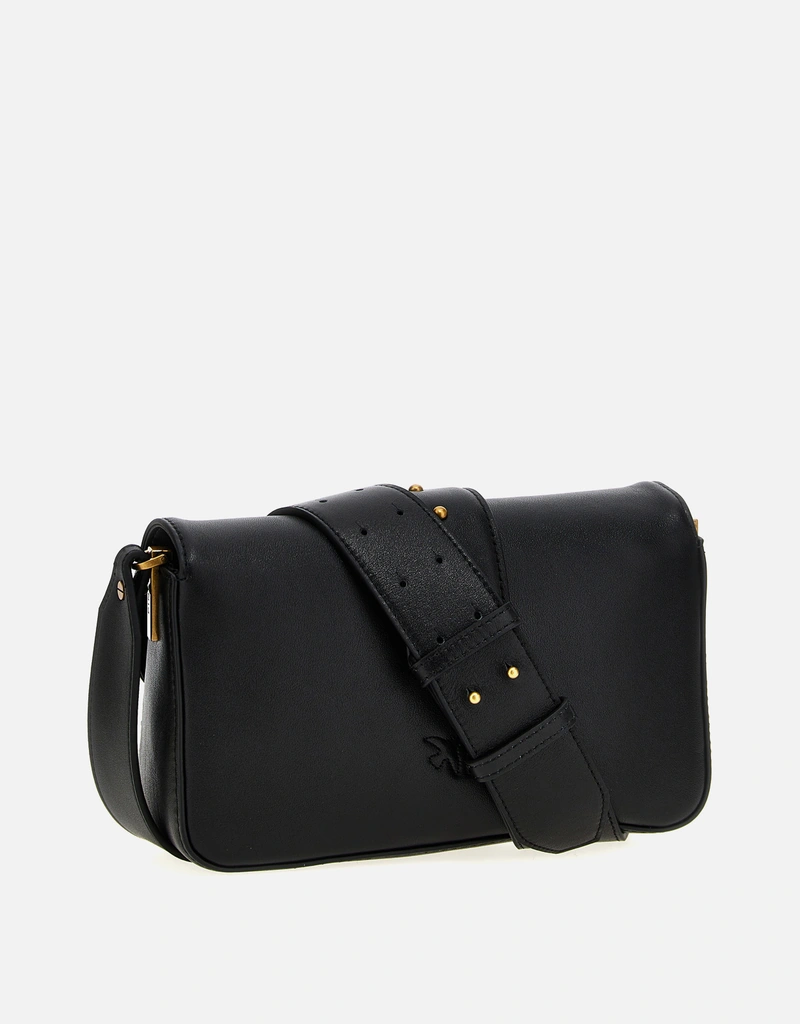 PINKO ブラック ショルダーバッグ Pinko ソフトレザー ミニラブバッグ ショルダーバッグ () IFCHIC.COM