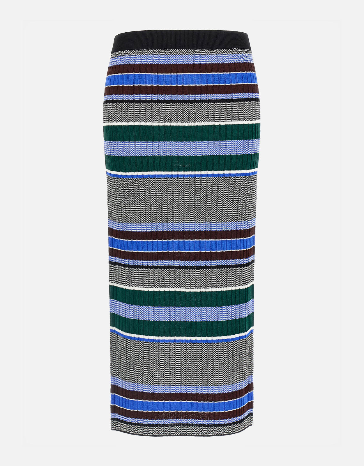 Pinko Calf-Length Striped Knit Slim-Fit Skirt - X