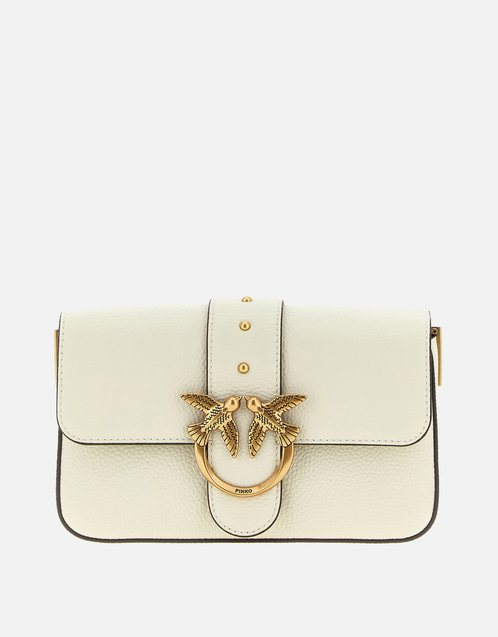 Pinko Love One Mini グレイニー レザー 斜め掛けバッグ () IFCHIC.COM
