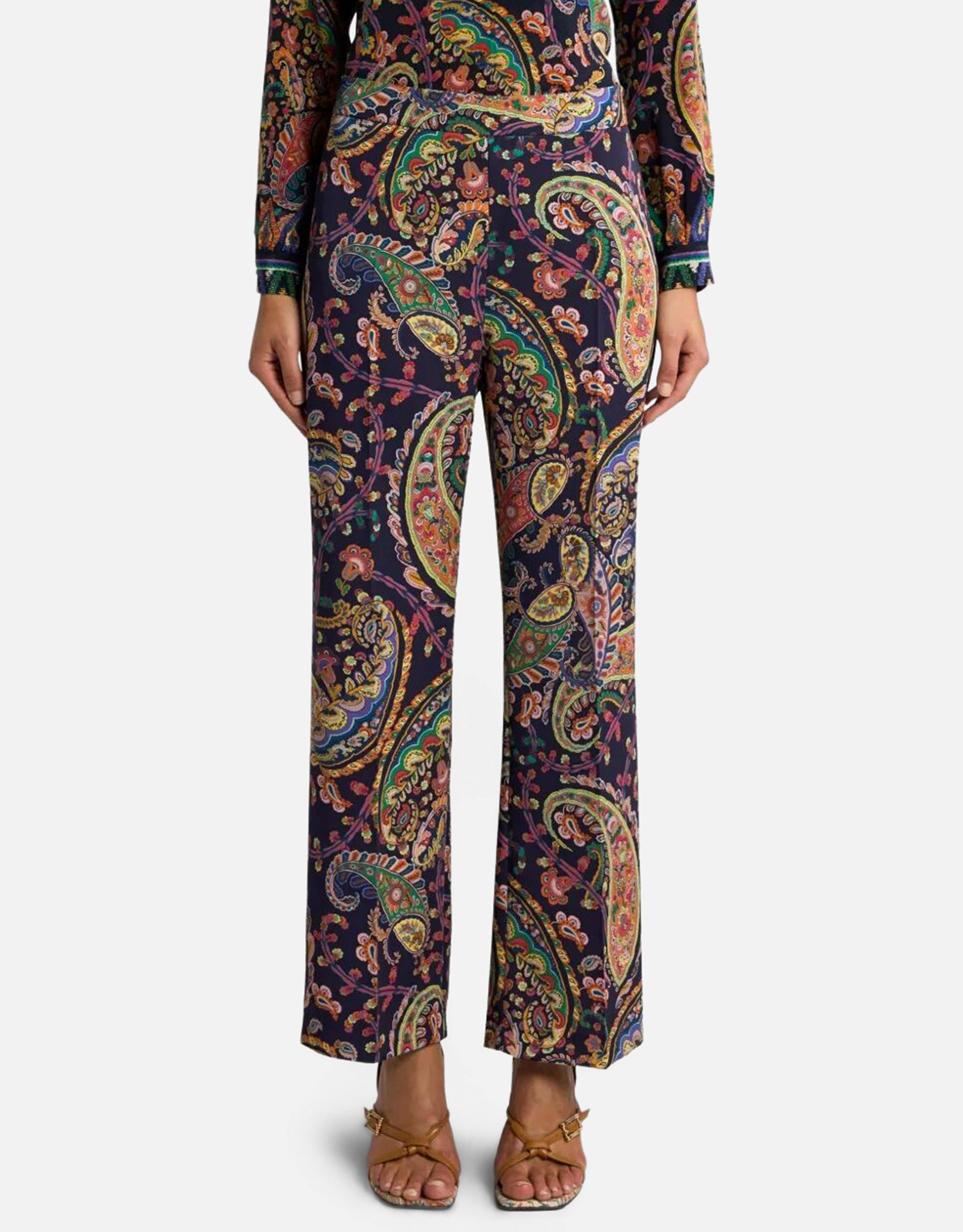 【５日限定値下げ】春先に！ETRO☆素敵なペイズリーチュニック Etro ストレッチカディ フローラルペイズリーブーツカットパンツ