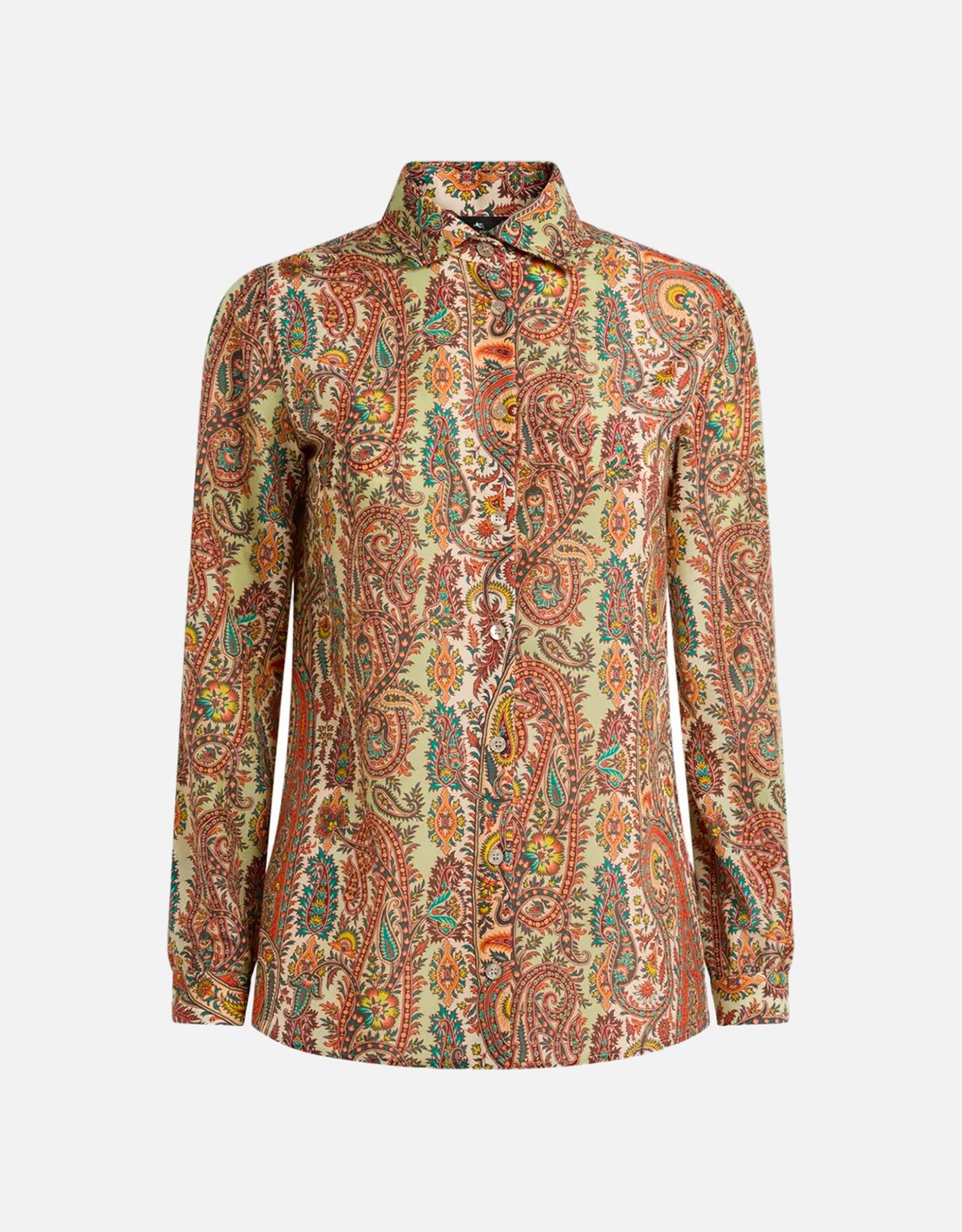 Etro リーフ柄ペイズリー柄コットン混紡シャツ (すべての新品) IFCHIC.COM