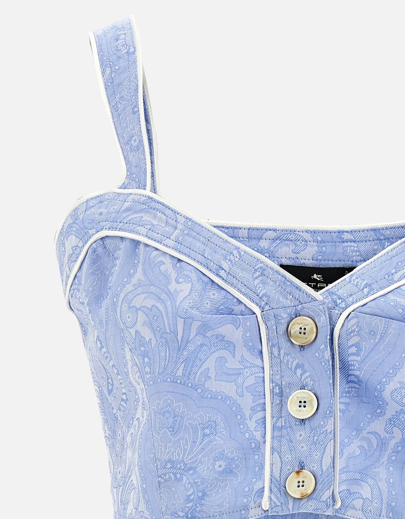 Etro ペイズリープリントコットントップス (すべての新品) IFCHIC.COM