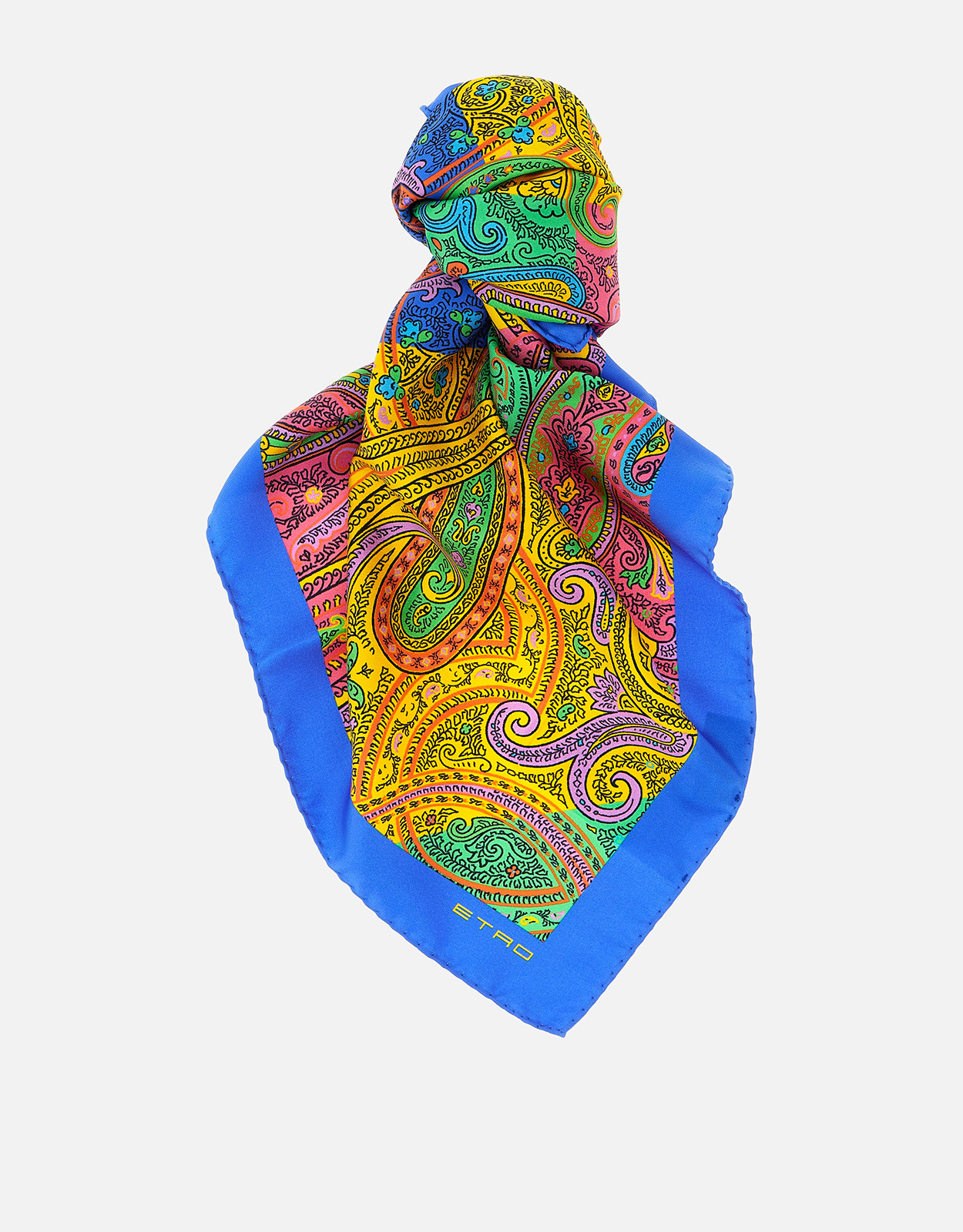 Etro ジオメトリックペイズリーモチーフ付きシルクスカーフ () IFCHIC.COM
