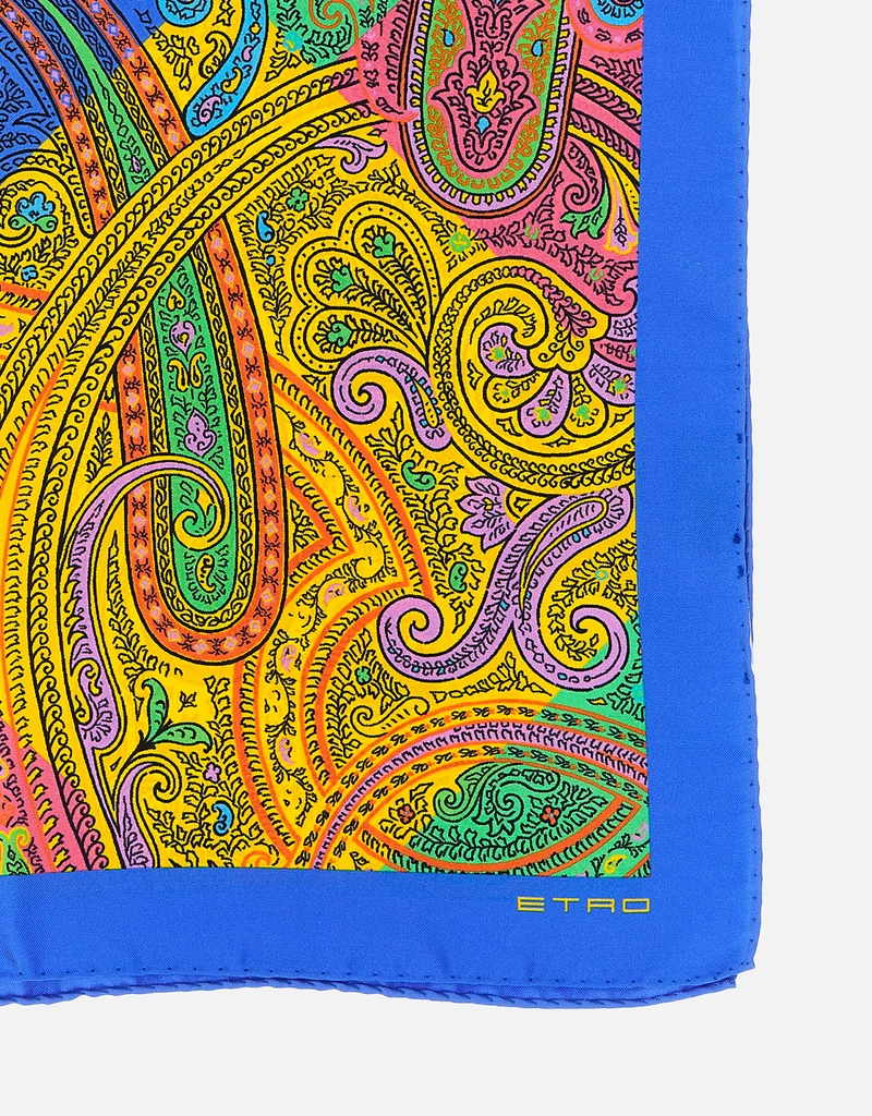 Etro ジオメトリックペイズリーモチーフ付きシルクスカーフ () IFCHIC.COM