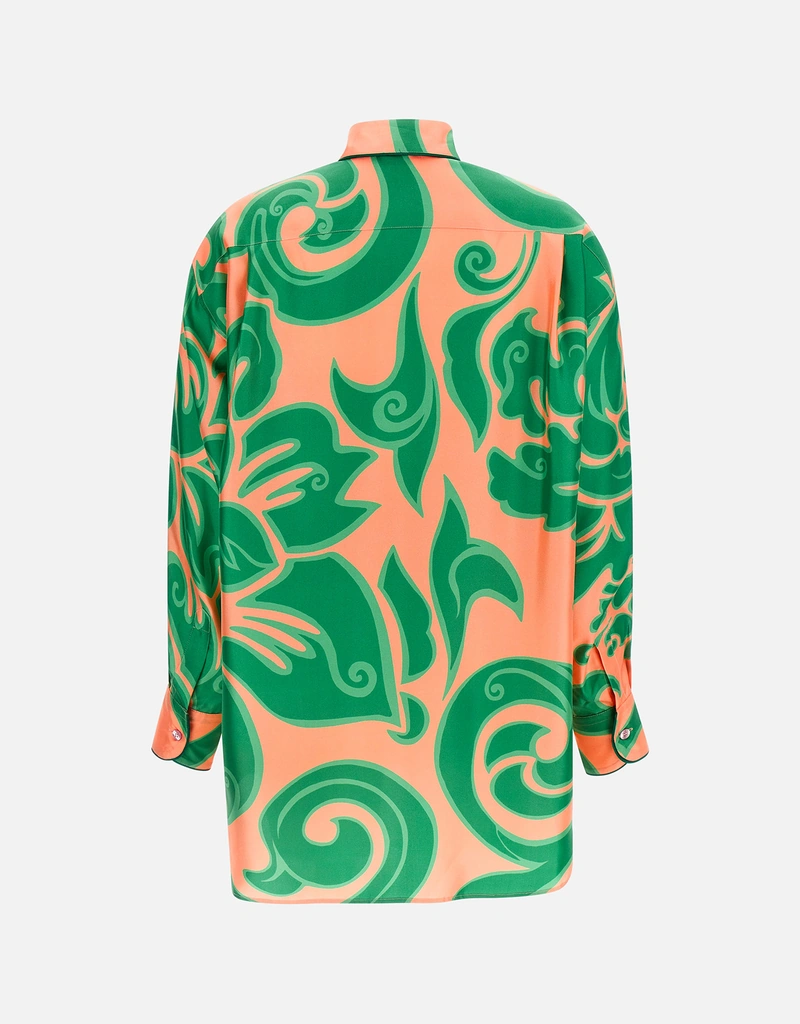 Etro シルクフローラルコンフォートフィットシャツ (すべての新品