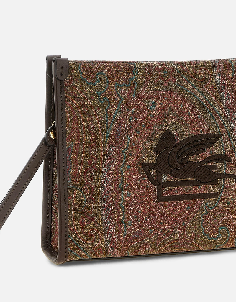 Etro 中型ペイズリー絎縫クラッチバッグ () IFCHIC.COM