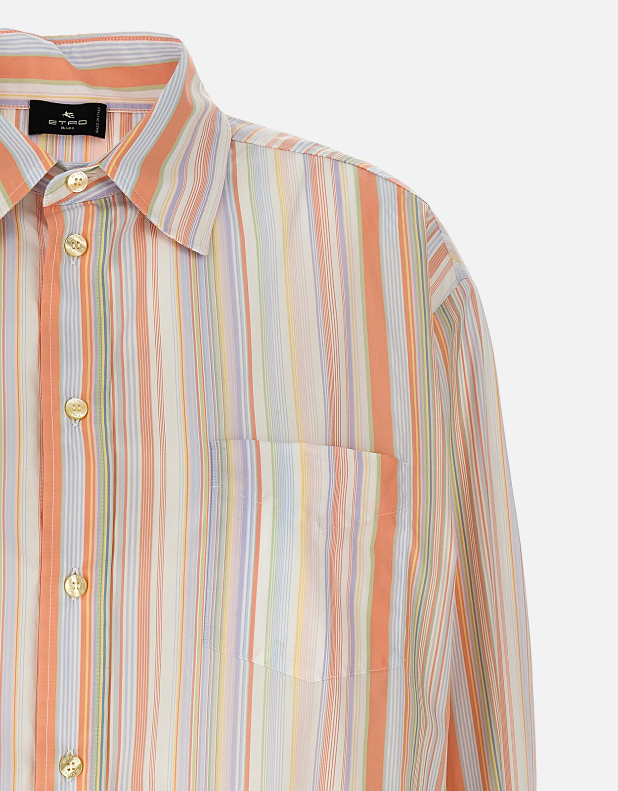 Etro ペイズリーインサートコットンオーバーサイズシャツ (すべての