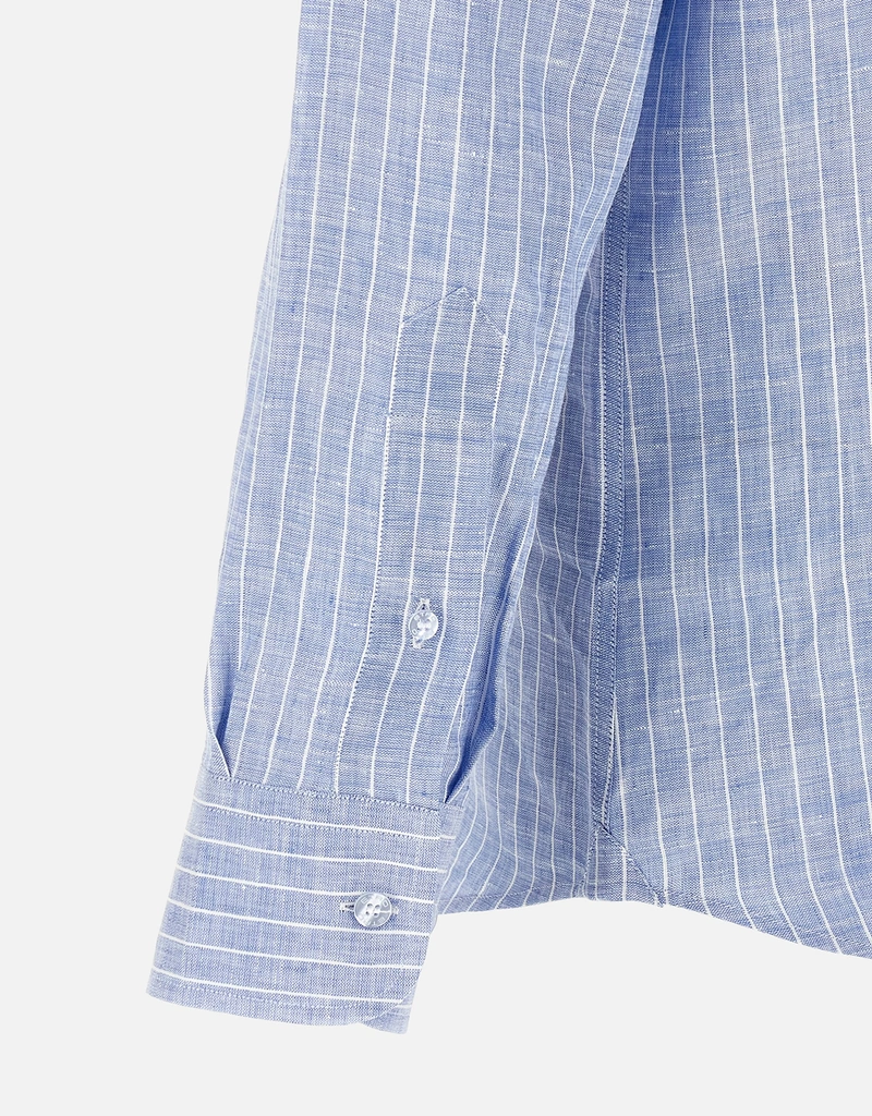Etro メンズストライプリネンシャツ (すべての新品) IFCHIC.COM