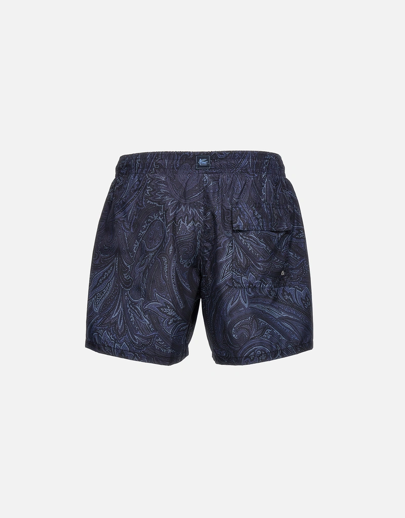 Etro メンズペイズリー技術生地ミディボクサースイムウェア (すべての