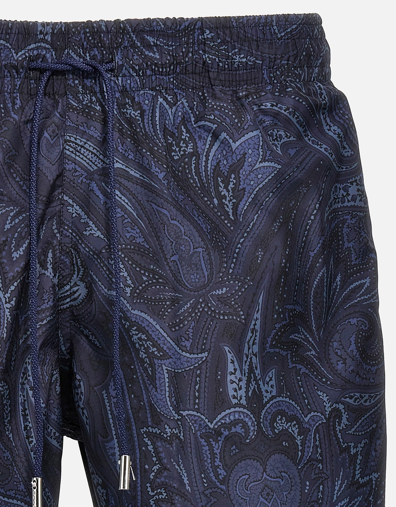 Etro メンズペイズリー技術生地ミディボクサースイムウェア (すべての