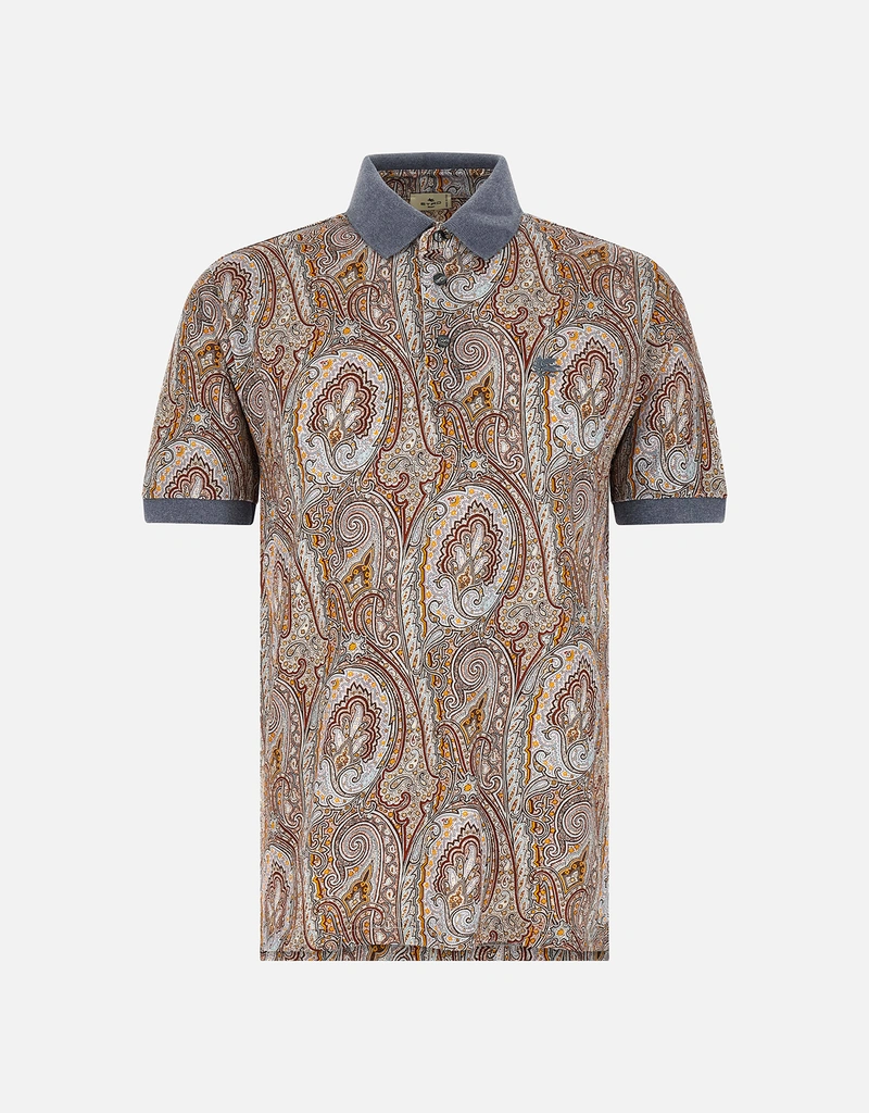 Etro メンズアルニカコットンピケポロシャツ (すべての新品) IFCHIC.COM