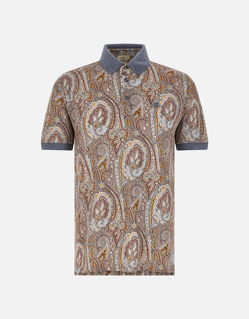 Etro メンズアルニカコットンピケポロシャツ (すべての新品) IFCHIC.COM