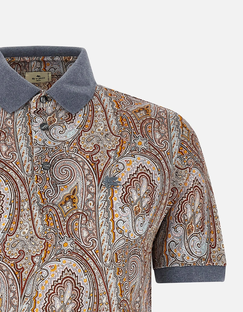 Etro メンズアルニカコットンピケポロシャツ (すべての新品) IFCHIC.COM