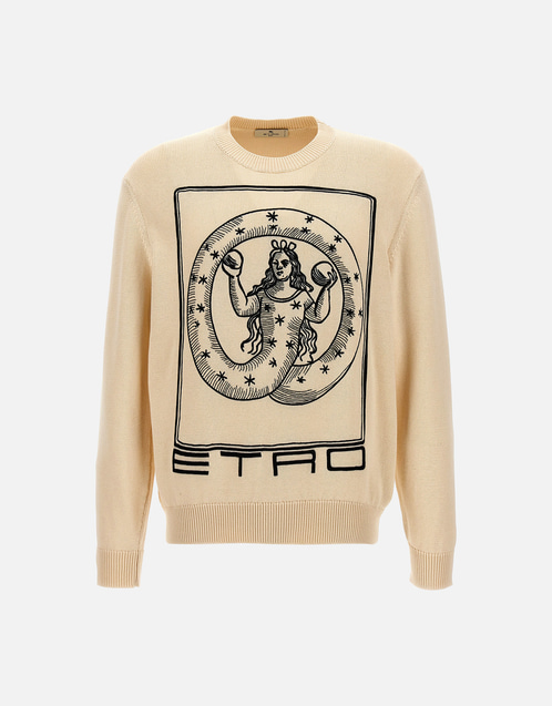 Etro メンズロゴ刺繍コットンセーター (すべての新品) IFCHIC.COM