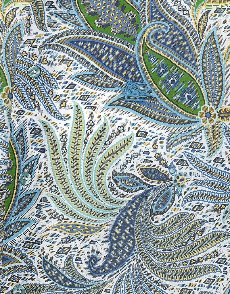 Etro メンズ Paisleyフラワーコットンオーバーサイズシャツ (すべての