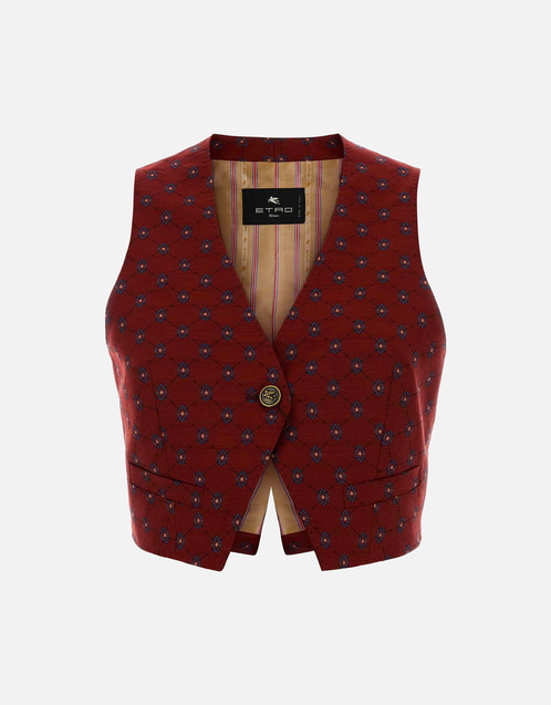 Etro 刺繍入りウール混ベスト (すべての新品) IFCHIC.COM