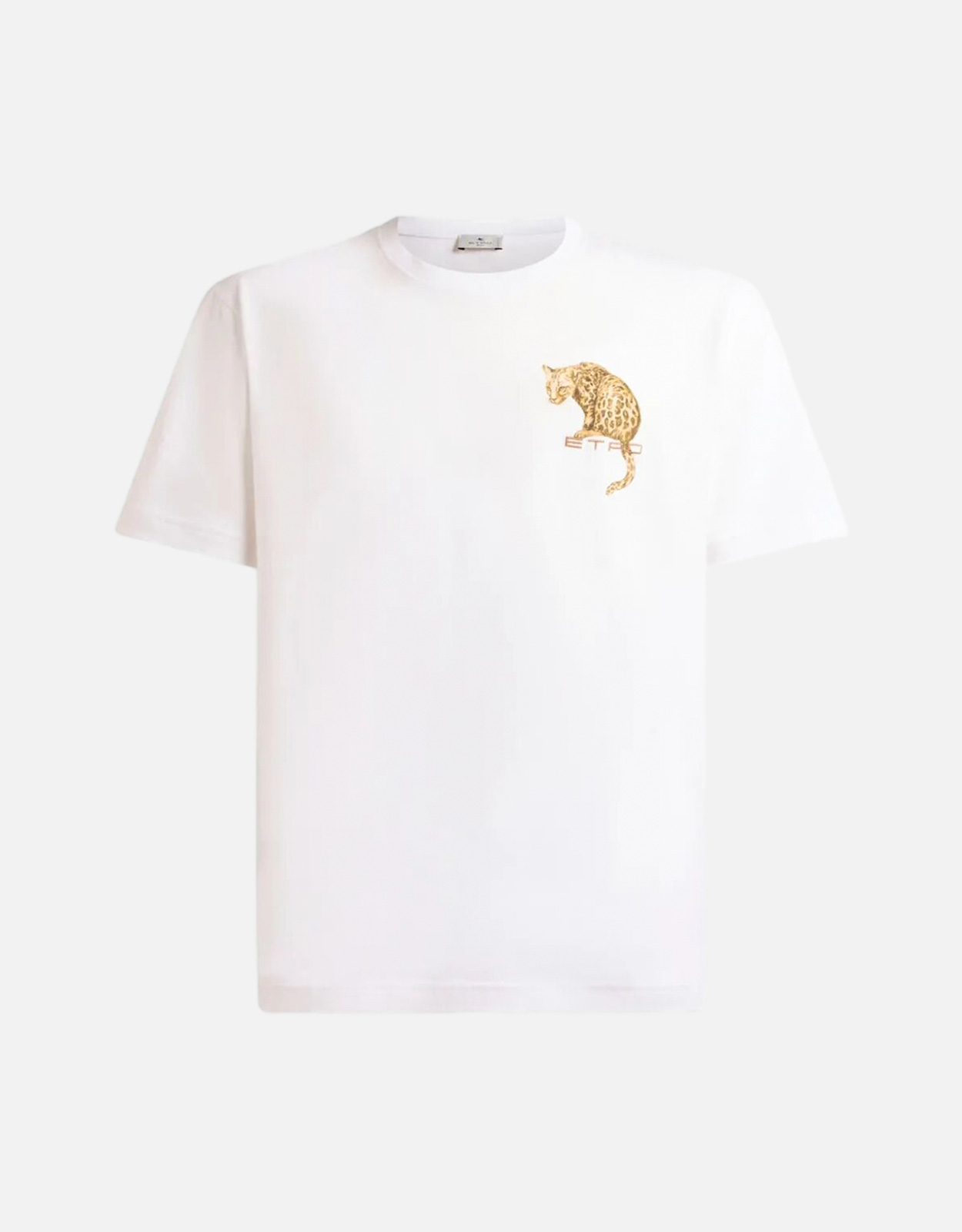Etro Men's Cotton Leopard Print Regular Fit T-Shirts - M　Etro メンズ コットン ヒョウ柄 レギュラー フィット T シャツ - M Etro